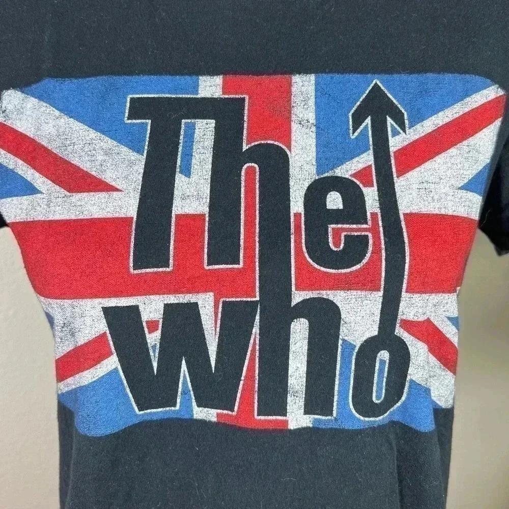 The Who Unisex Black Graphic Union Jack Officially Licensed T-Shirt Size Small